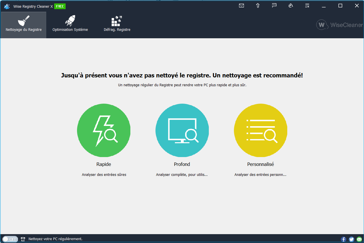 Wise Registry Cleaner-Nettoyage du Registre